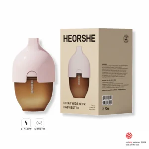HeOrShe Ultra Wide Neck Bočica Za Bebe 160 ml Nježno Roza